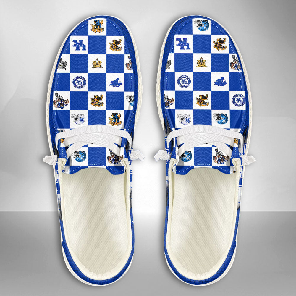 NCAA Kentucky Wildcats Custom Name Hey Dude Shoes 01 CH1