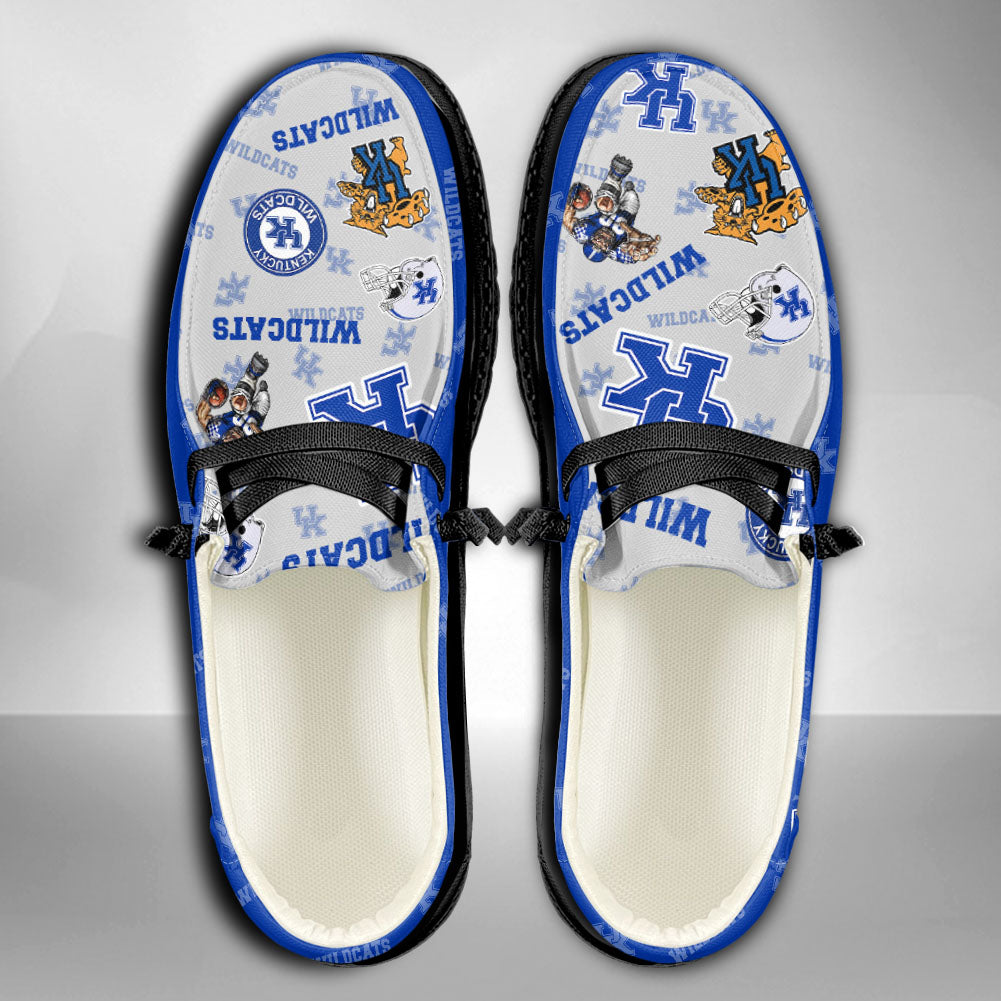 NCAA Kentucky Wildcats Custom Name Hey Dude Shoes 01
