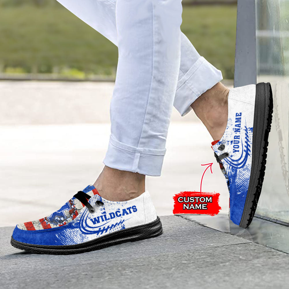 NCAA Kentucky Wildcats Custom Name Hey Dude Shoes 07 M79