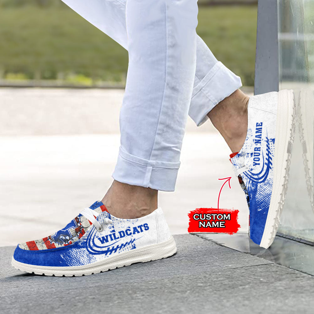 NCAA Kentucky Wildcats Custom Name Hey Dude Shoes 07 M79
