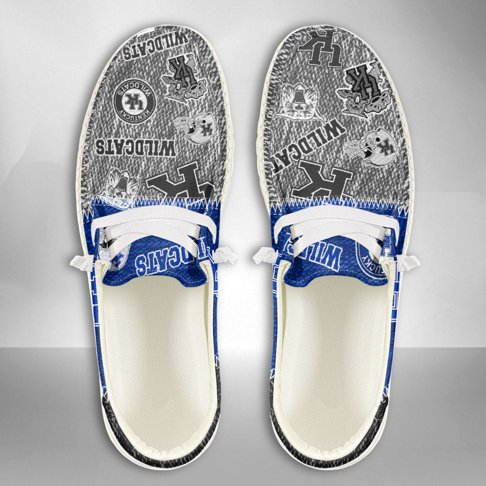 NCAA Kentucky Wildcats Custom Name Hey Dude Shoes 08 M79