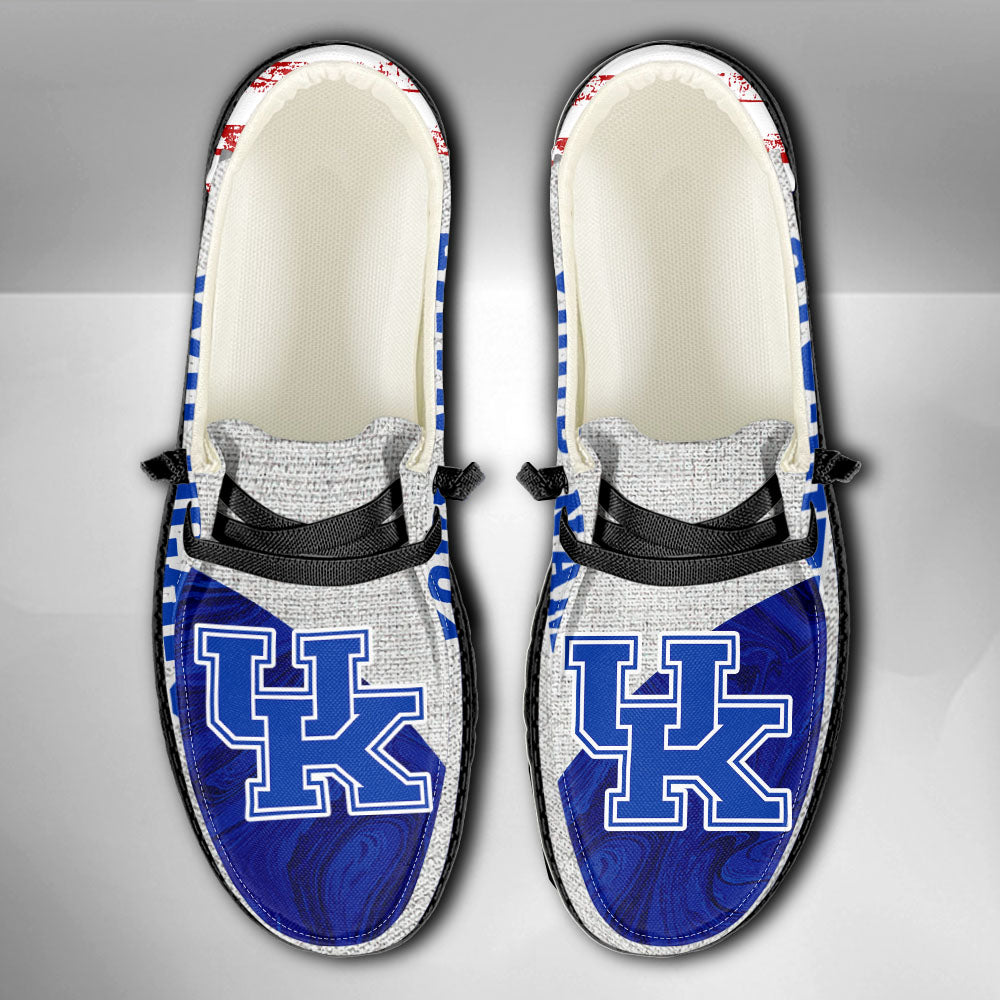 NCAA Kentucky Wildcats Custom Name Hey Dude Shoes 13 M79