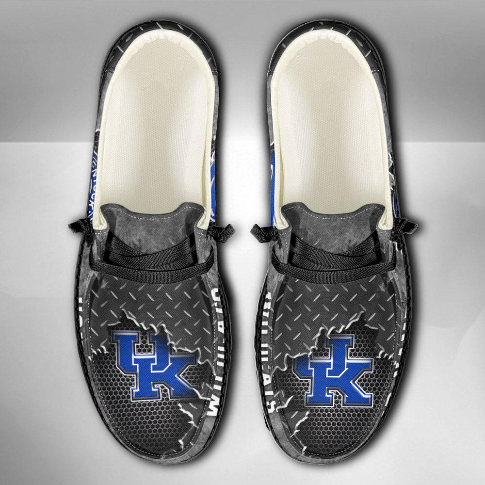 NCAA Kentucky Wildcats Custom Name Hey Dude Shoes 15 M79