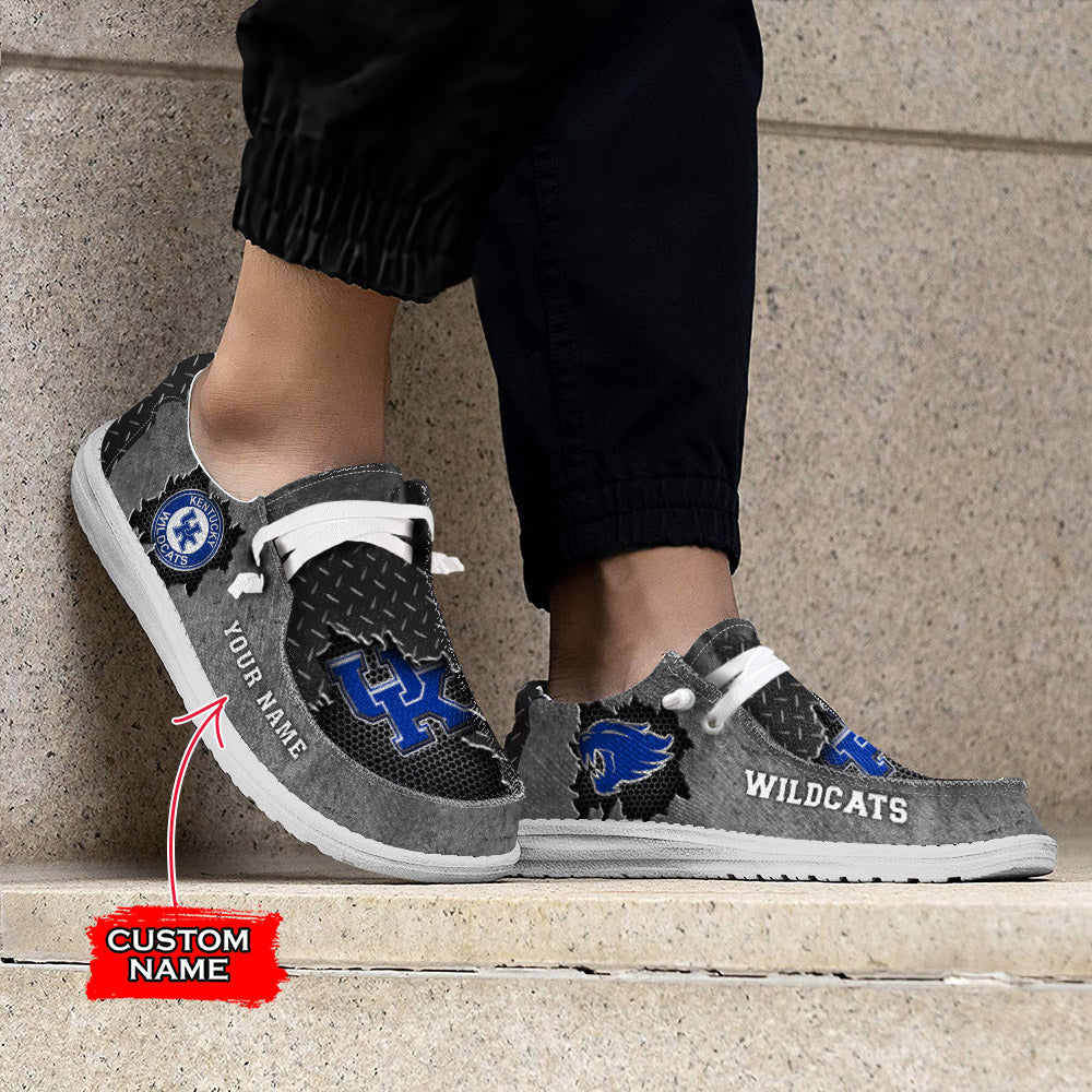 NCAA Kentucky Wildcats Custom Name Hey Dude Shoes 15 M79