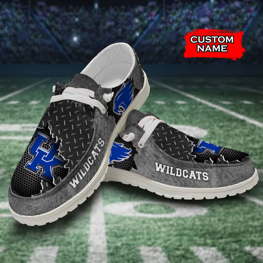 NCAA Kentucky Wildcats Custom Name Hey Dude Shoes 15 M79