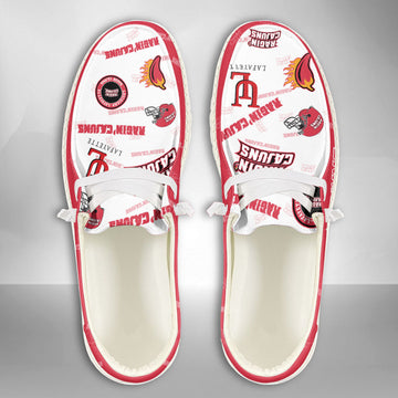 NCAA Louisiana Lafayette Ragin' Cajuns Custom Name Hey Dude Shoes 02 M12