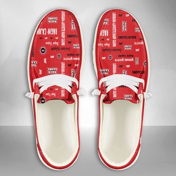 NCAA Louisiana Lafayette Ragin' Cajuns Custom Name Hey Dude Shoes 04 M7