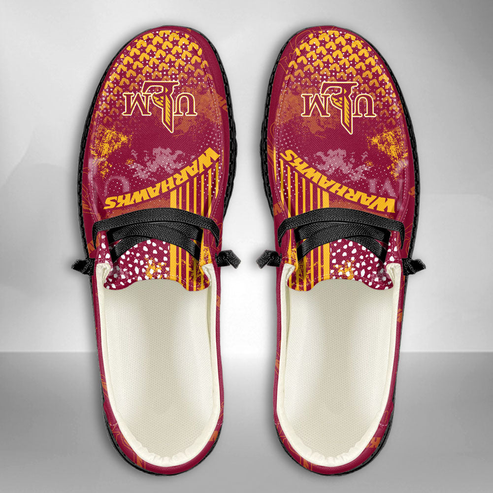 NCAA Louisiana Monroe Warhawks Custom Name Hey Dude Shoes 03 M7