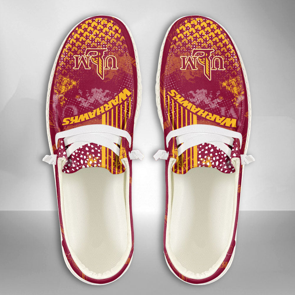 NCAA Louisiana Monroe Warhawks Custom Name Hey Dude Shoes 03 M7