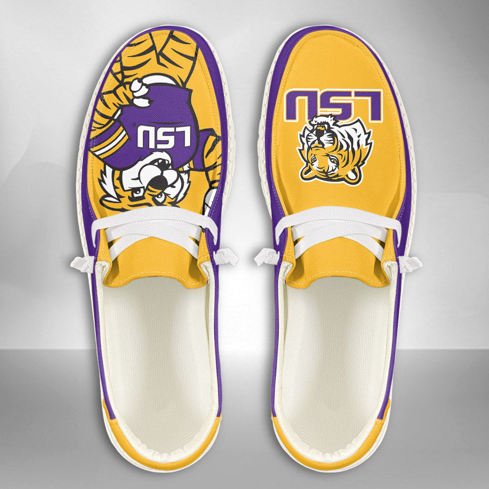 NCAA LSU Tigers - Custom Name Hey Dude Shoes 02