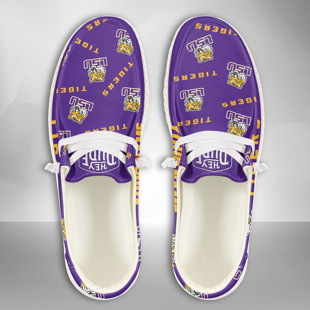 NCAA LSU Tigers - Custom Name Hey Dude Shoes 02