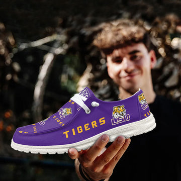 NCAA LSU Tigers - Custom Name Hey Dude Shoes 02