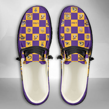 NCAA LSU Tigers Custom Name Hey Dude Shoes 01 CH1
