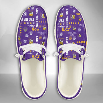 NCAA LSU Tigers Custom Name Hey Dude Shoes 04 M7