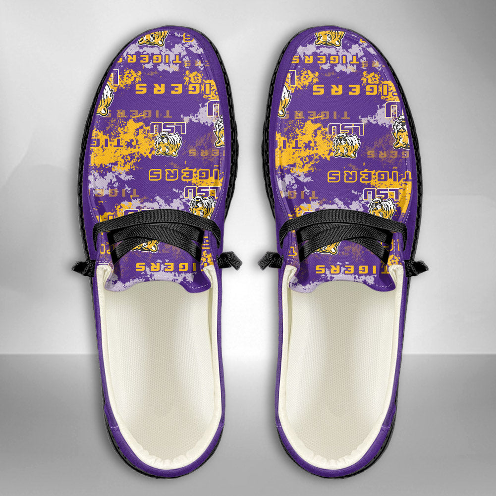 NCAA LSU Tigers Custom Name Hey Dude Shoes 05 M22
