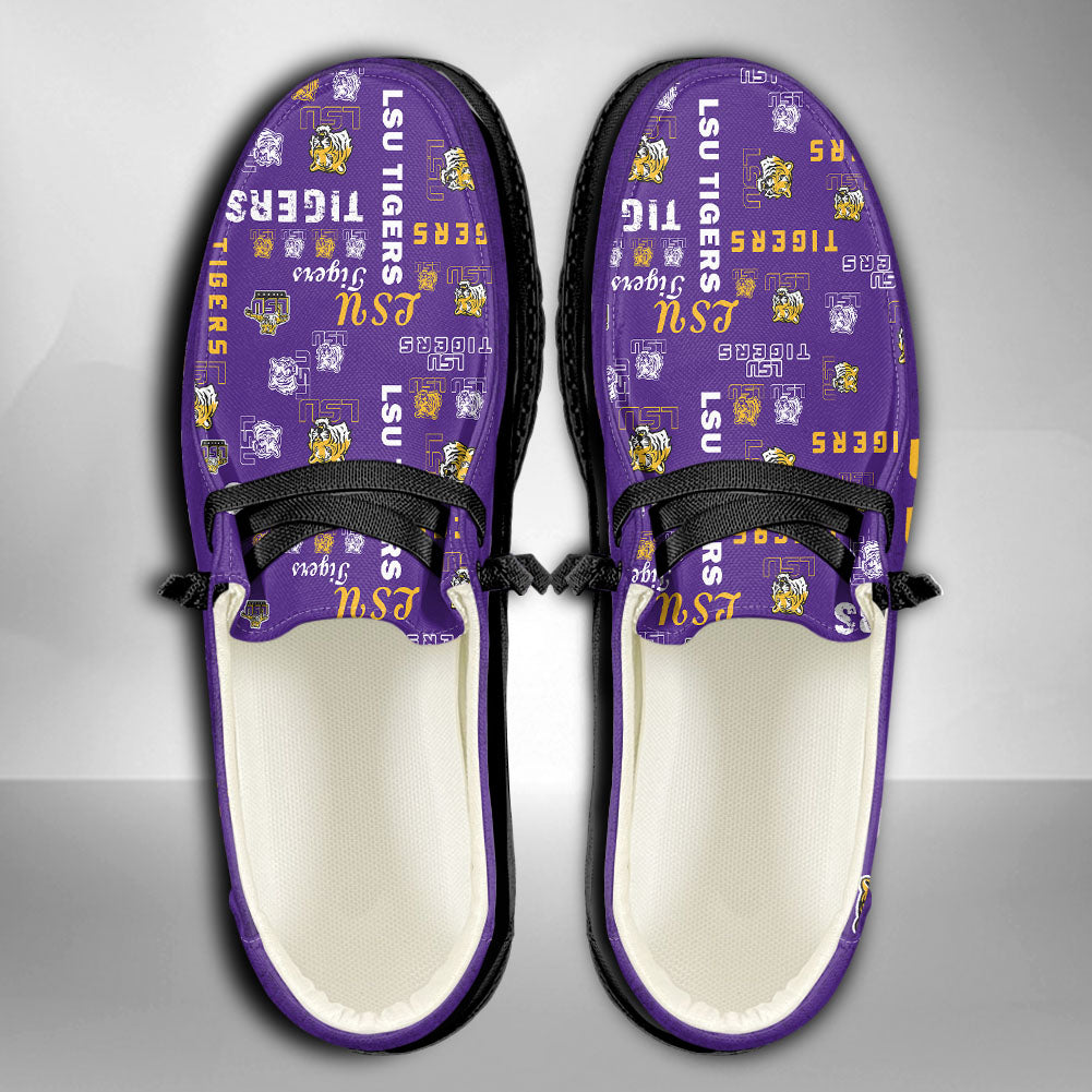 NCAA LSU Tigers Custom Name Hey Dude Shoes 06 M79