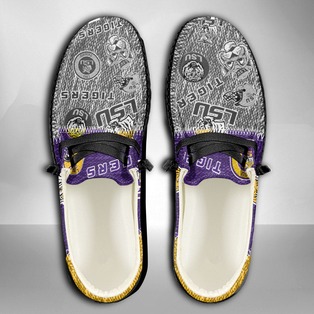 NCAA LSU Tigers Custom Name Hey Dude Shoes 08 M79