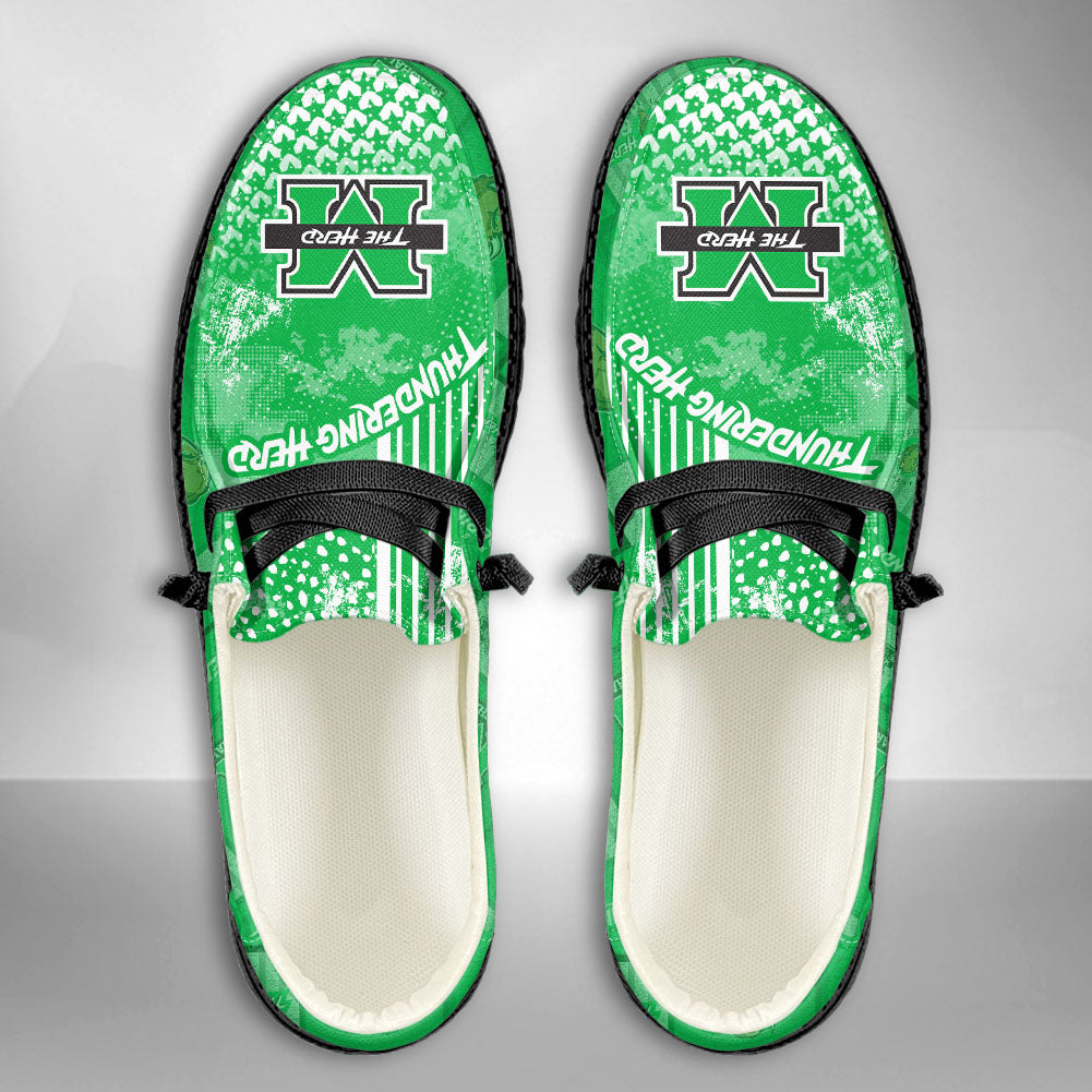 NCAA Marshall Thundering Herd Custom Name Hey Dude Shoes 03 M7