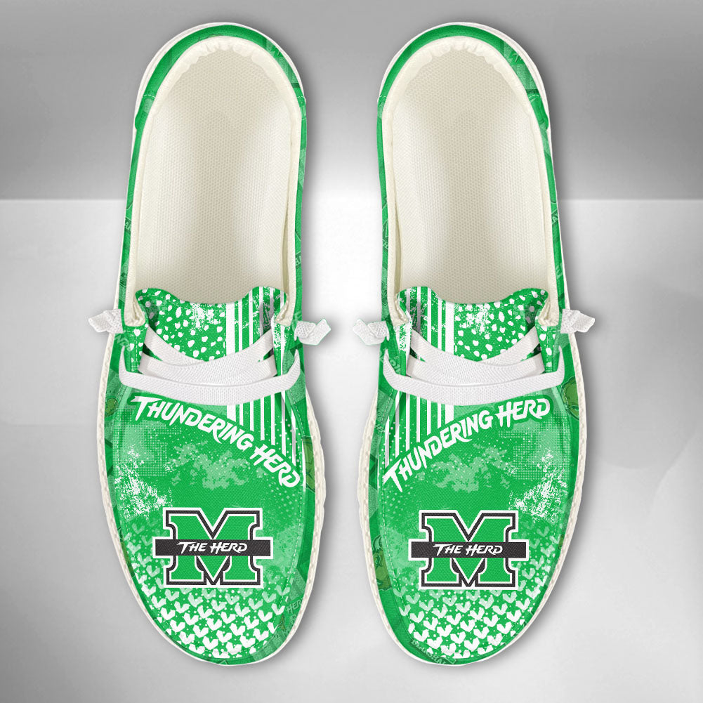 NCAA Marshall Thundering Herd Custom Name Hey Dude Shoes 03 M7