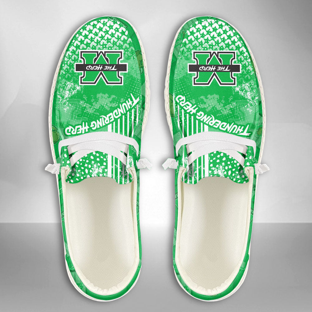 NCAA Marshall Thundering Herd Custom Name Hey Dude Shoes 03 M7