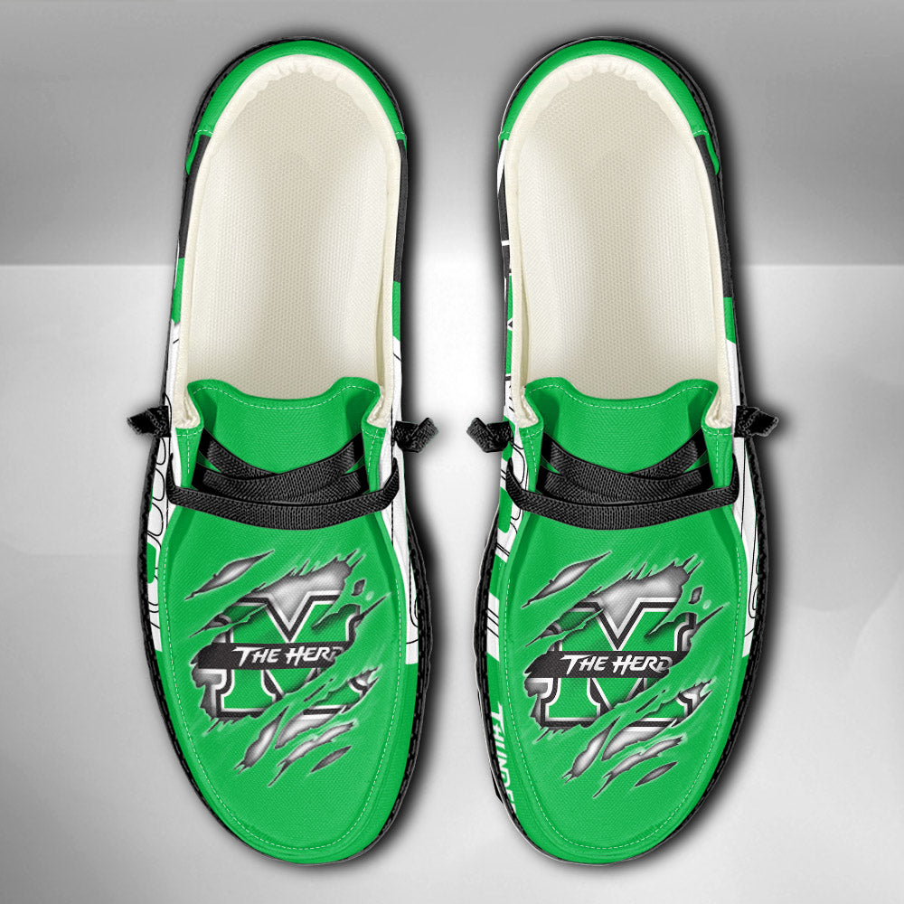 NCAA Marshall Thundering Herd Custom Name Hey Dude Shoes 07 M7