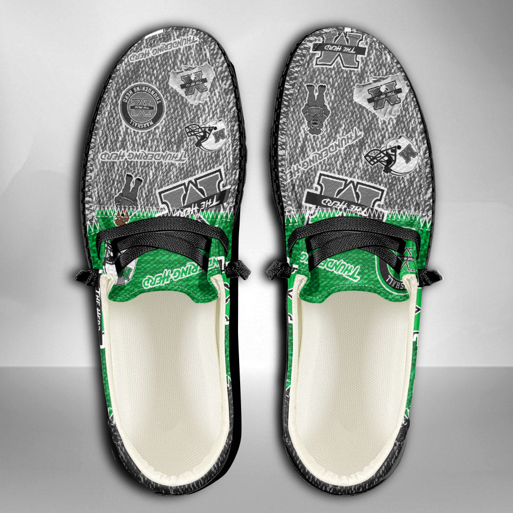 NCAA Marshall Thundering Herd Custom Name Hey Dude Shoes 08 M79