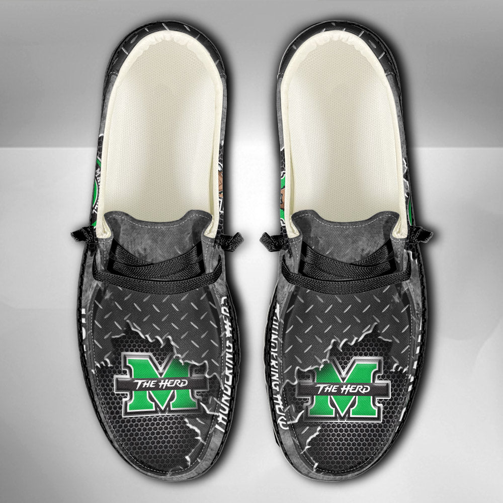 NCAA Marshall Thundering Herd Custom Name Hey Dude Shoes 15 M79