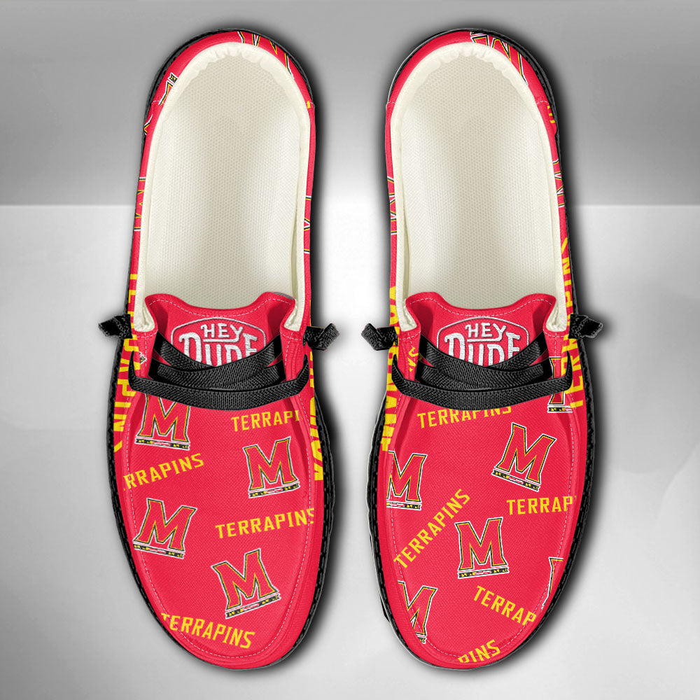 NCAA Maryland Terrapins - Custom Name Hey Dude Shoes X03