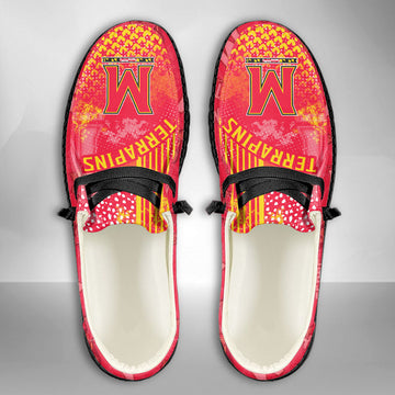 NCAA Maryland Terrapins Custom Name Hey Dude Shoes 03 M7