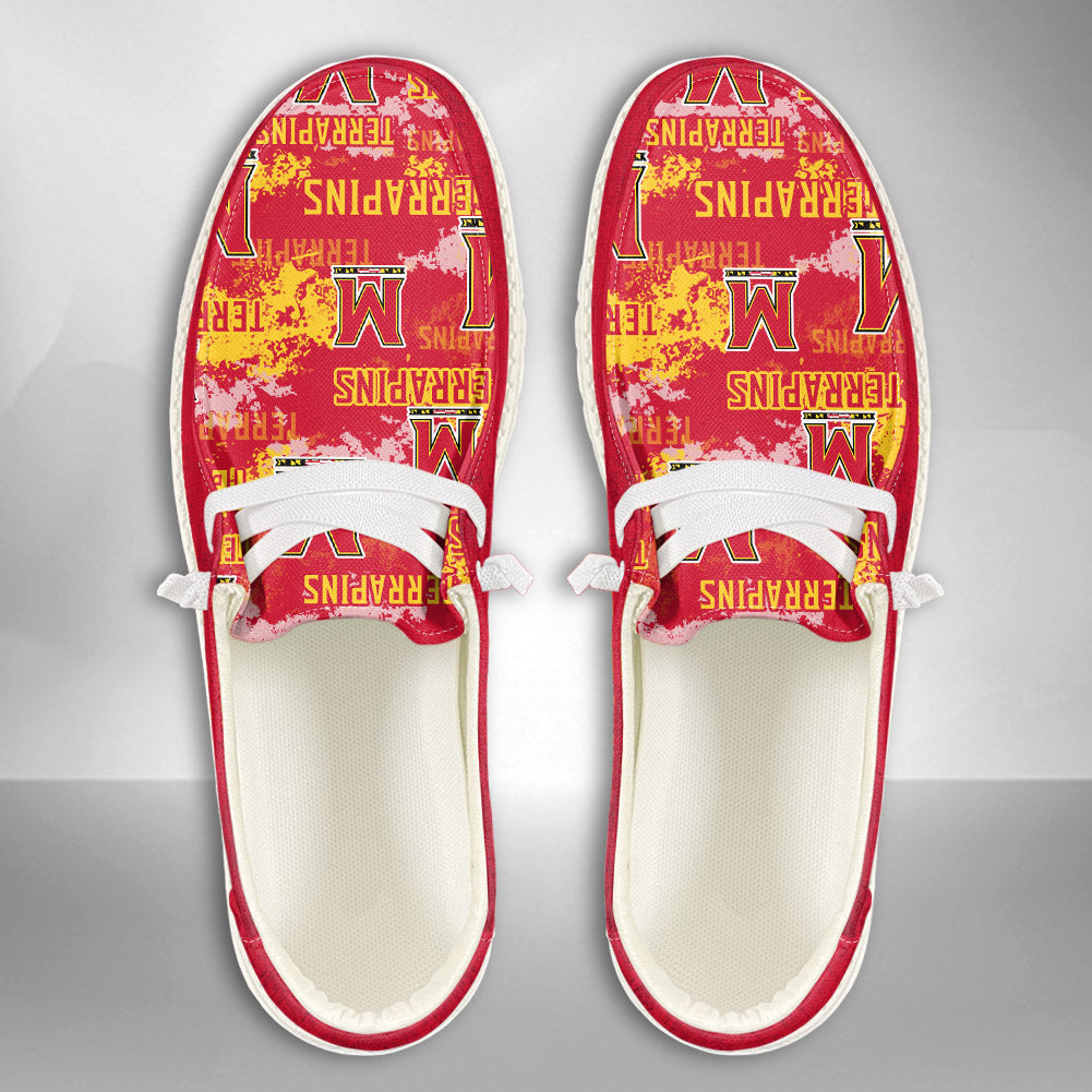 NCAA Maryland Terrapins Custom Name Hey Dude Shoes 05 M7