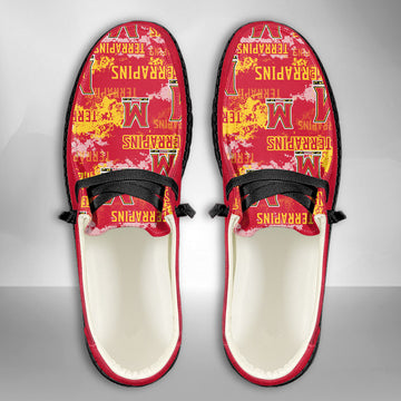 NCAA Maryland Terrapins Custom Name Hey Dude Shoes 05 M79
