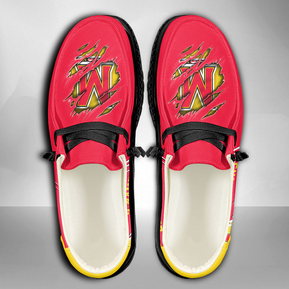 NCAA Maryland Terrapins Custom Name Hey Dude Shoes 06 M7