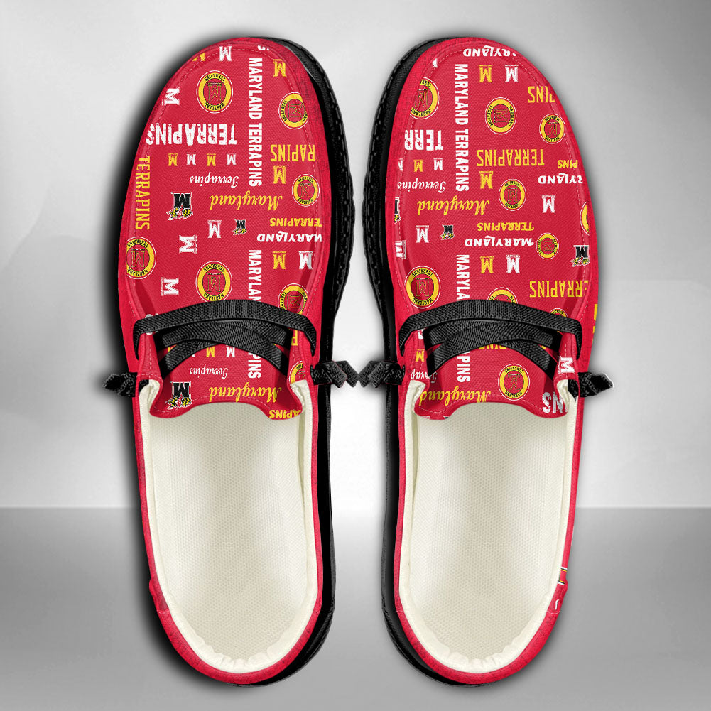 NCAA Maryland Terrapins Custom Name Hey Dude Shoes 06 M79