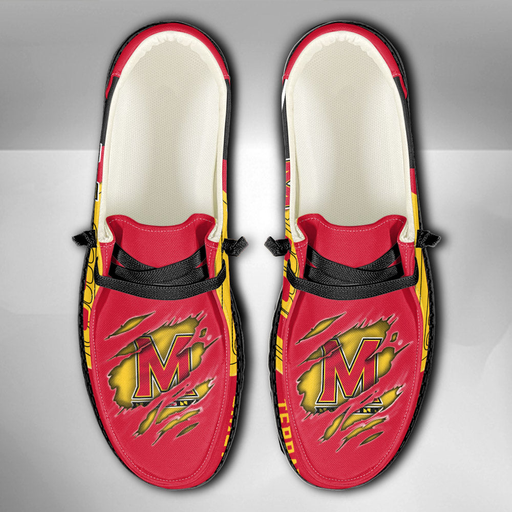 NCAA Maryland Terrapins Custom Name Hey Dude Shoes 07 M7