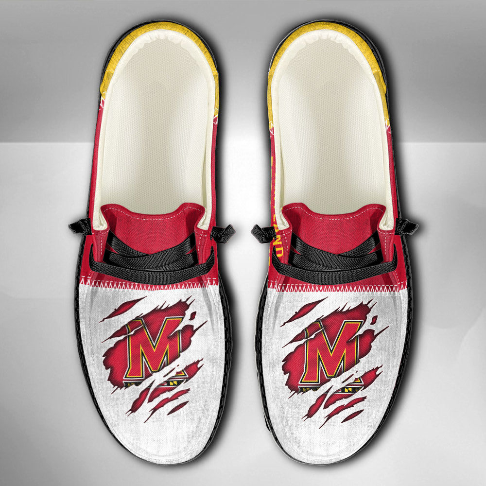 NCAA Maryland Terrapins Custom Name Hey Dude Shoes 09 M79