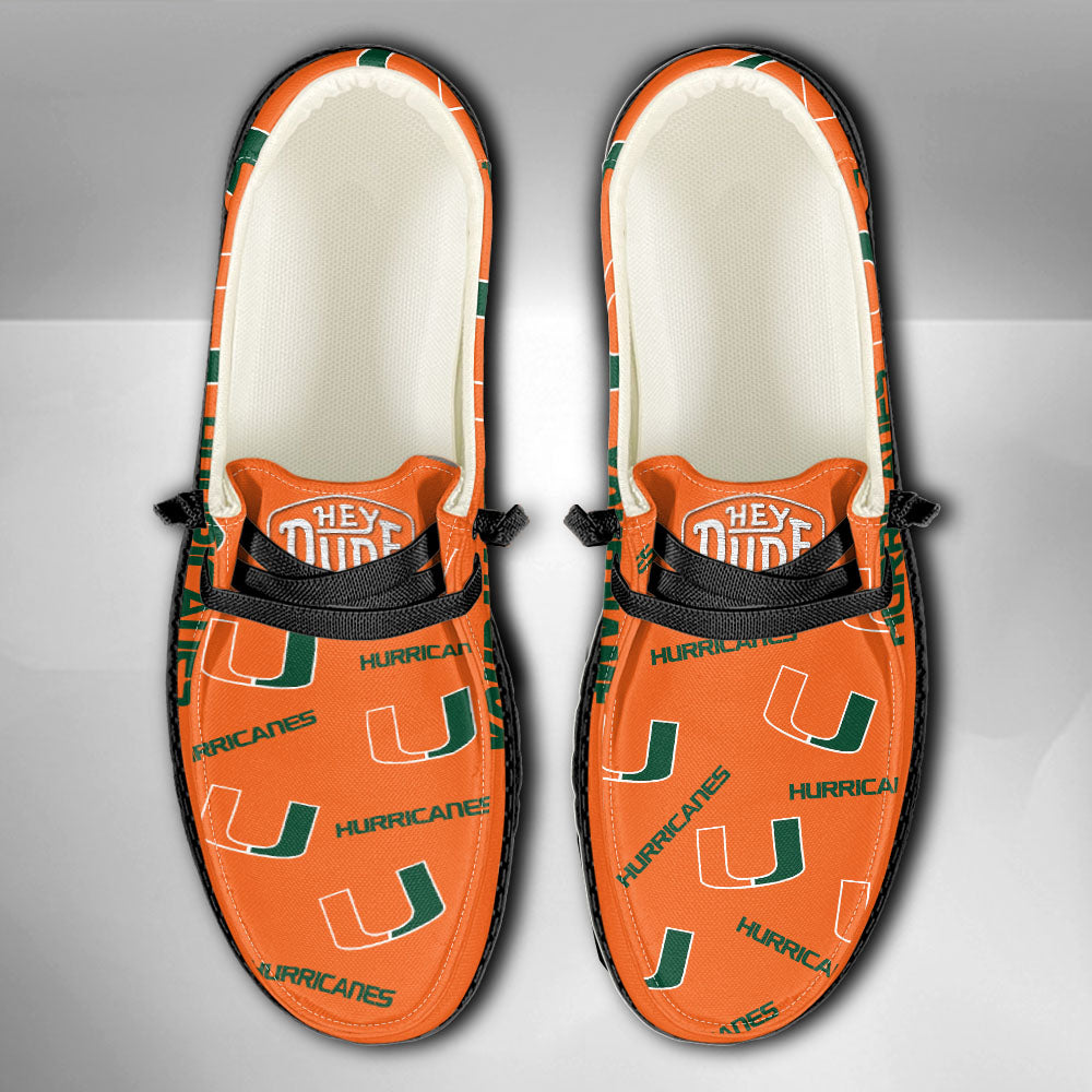 NCAA Miami Hurricanes - Custom Name Hey Dude Shoes 02