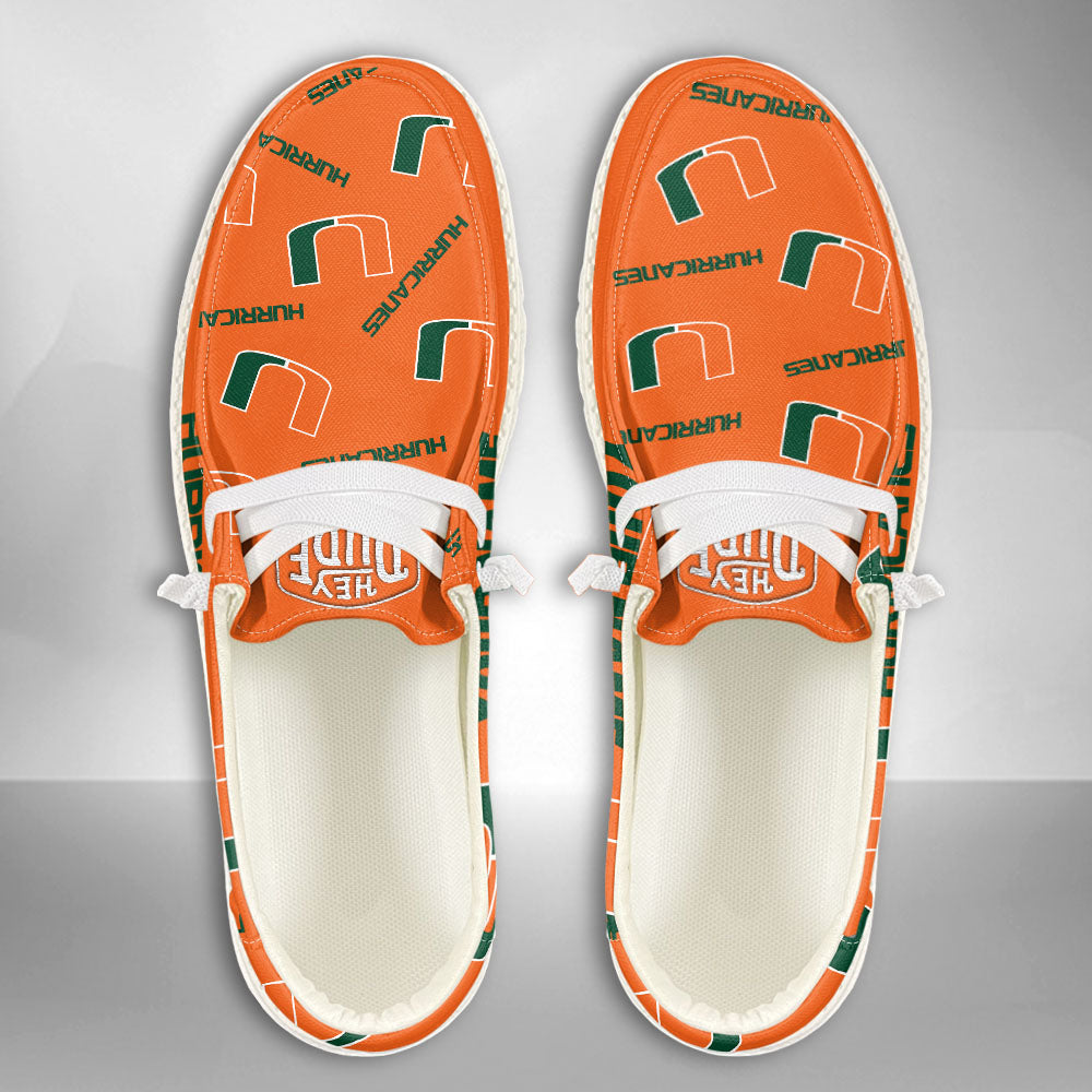 NCAA Miami Hurricanes - Custom Name Hey Dude Shoes 02