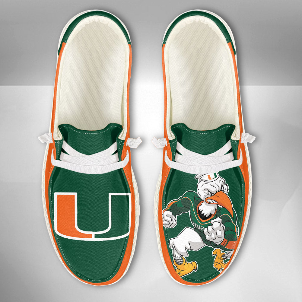 NCAA Miami Hurricanes - Custom Name Hey Dude Shoes 02