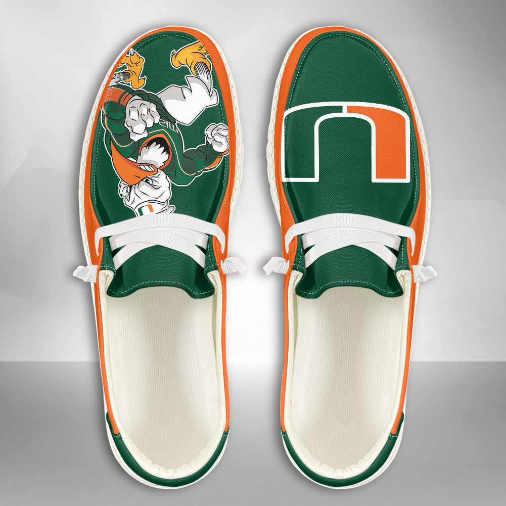 NCAA Miami Hurricanes - Custom Name Hey Dude Shoes 02