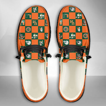 NCAA Miami Hurricanes Custom Name Hey Dude Shoes 01 CH1