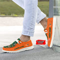 NCAA Miami Hurricanes Custom Name Hey Dude Shoes 01 M7