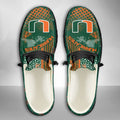 NCAA Miami Hurricanes Custom Name Hey Dude Shoes 03 M7