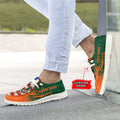NCAA Miami Hurricanes Custom Name Hey Dude Shoes 07 M79