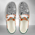 NCAA Miami Hurricanes Custom Name Hey Dude Shoes 08 M79