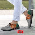 NCAA Miami Hurricanes Custom Name Hey Dude Shoes 08 M79