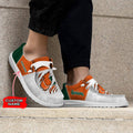 NCAA Miami Hurricanes Custom Name Hey Dude Shoes 09 M79
