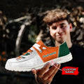 NCAA Miami Hurricanes Custom Name Hey Dude Shoes 09 M79