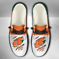 NCAA Miami Hurricanes Custom Name Hey Dude Shoes 09 M79