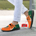NCAA Miami Hurricanes Custom Name Hey Dude Shoes 10 M79