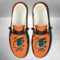 NCAA Miami Hurricanes Custom Name Hey Dude Shoes 11 M79